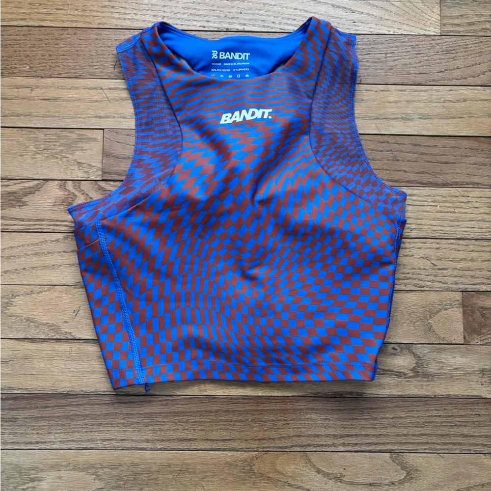 Bandit Women's Blue and Red Crop Top
